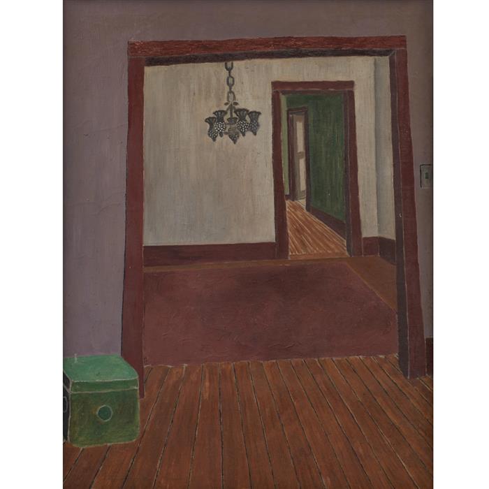 Appraisal: Hayward Oubre American - Interior Sceneoil on canvasc signedProvenance The