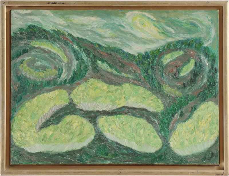 Appraisal: JANET CHASE AMERICAN TH C UNTITLED GREEN LANDSCAPE AND SKY