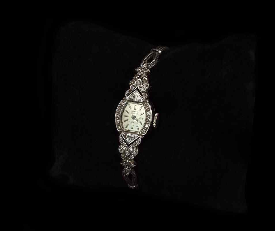 Appraisal: GERMINAL VOLTAIRE LADIES DIAMOND DRESS WATCH CA K white gold