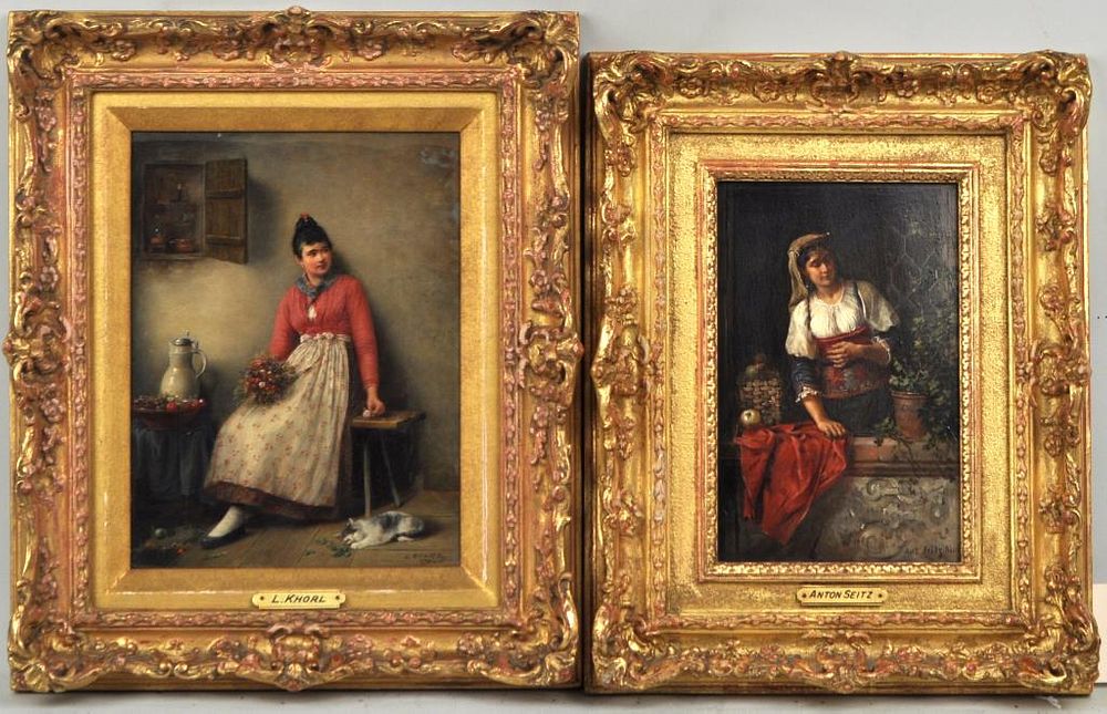 Appraisal: Two th C German Framed O C - Kohrl Seitz