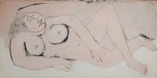 Appraisal: Harold Cohn oil Harold Cohn American - - Reclining Nude-