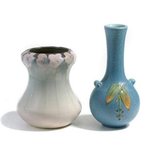 Appraisal: Weller Aetna Pattern Vase Along With A Cornish Vase Weller