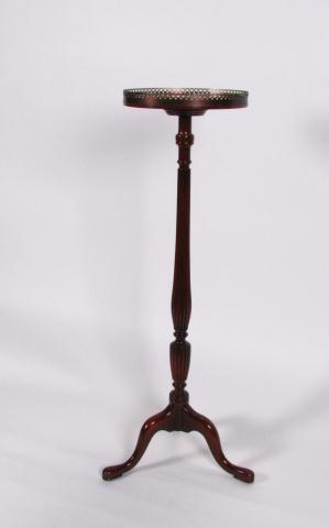 Appraisal: Sheraton Period Style Mahogany Fern Stand '' high with brass