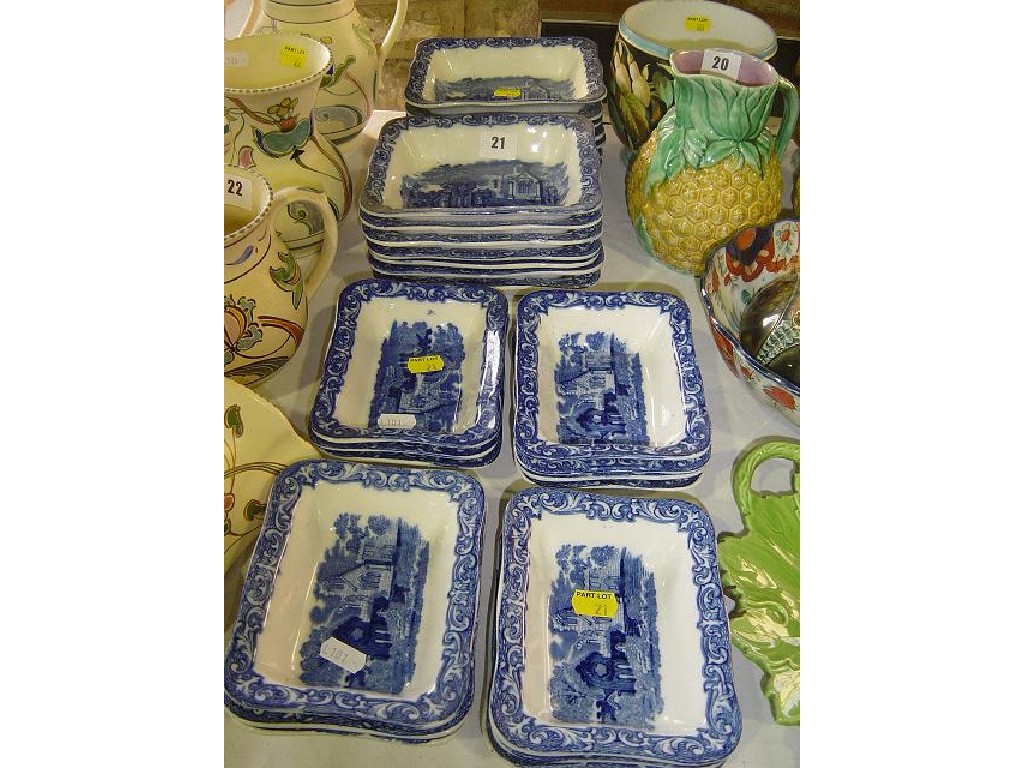 Appraisal: A large collection of George Jones Abbey pattern blue and