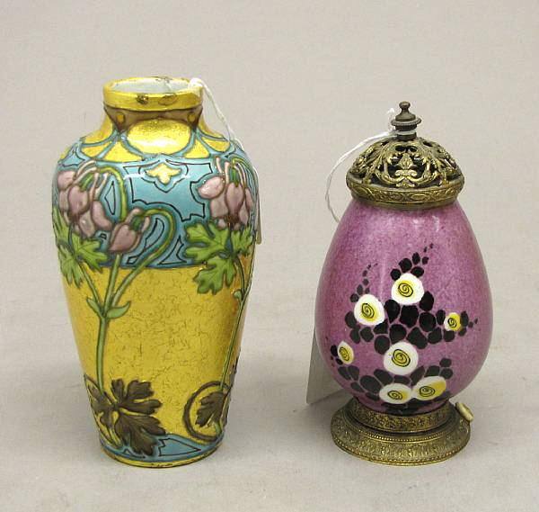 Appraisal: A S vres Art pottery vase and a French porcelain