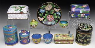 Appraisal: LOT OF CLOISONNE China th century The lot comprised of