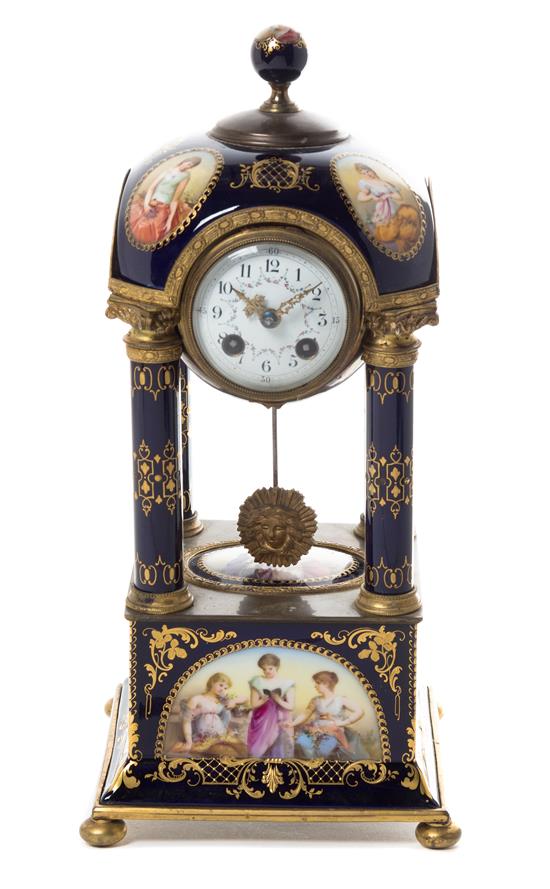 Appraisal: Sale Lot A Royal Vienna Porcelain Mantel Clock th th