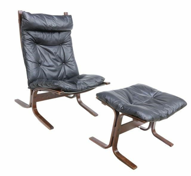 Appraisal: lot of Mid-century modern Siesta chair and ottoman designed by