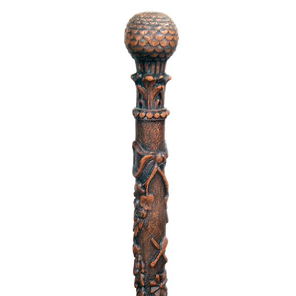 Appraisal: Folk Art Vine Cane Ca - A nice early representation