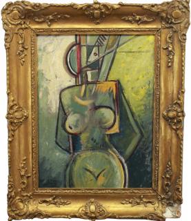 Appraisal: German School th C Cubist Portrait of Female German School