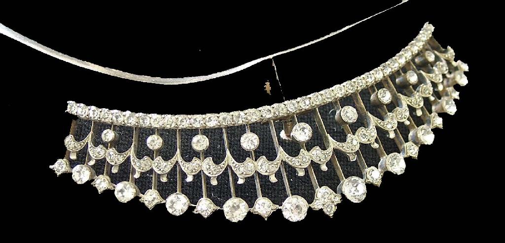 Appraisal: Attractive cubic zirconia tiara in a silver setting wide