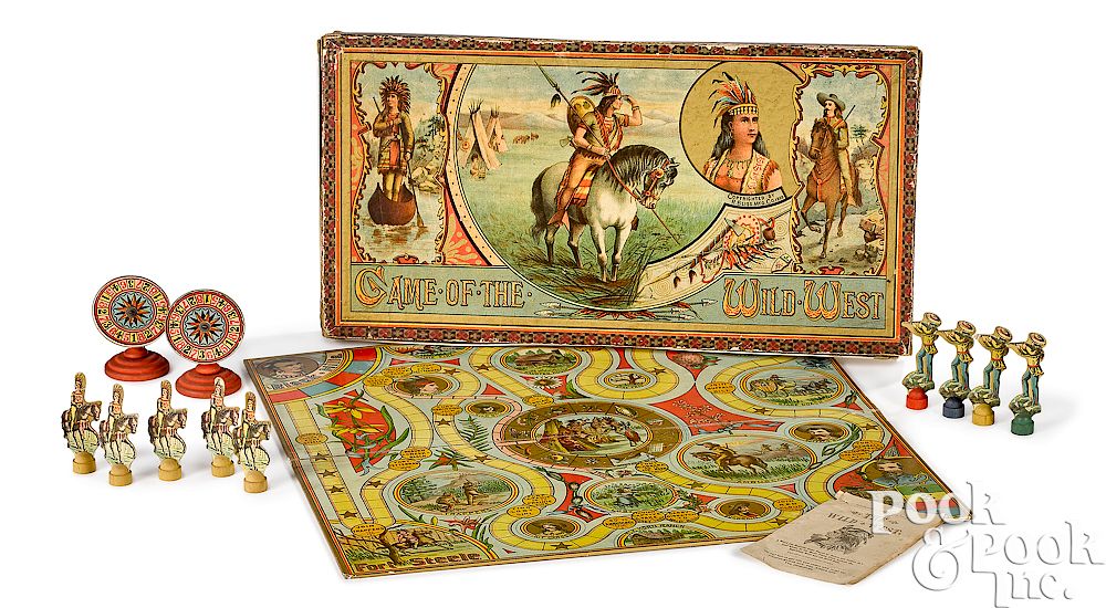 Appraisal: R Bliss Game of the Wild West board game R