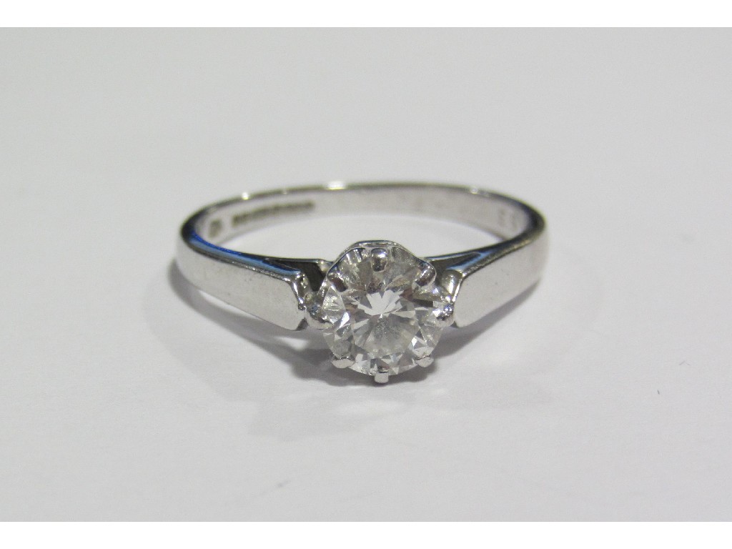 Appraisal: ct white gold diamond solitaire ring with round brilliant cut