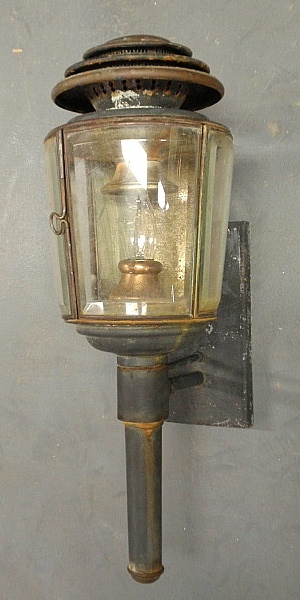 Appraisal: - Philadelphia metal and brass carriage lantern signed Wm D