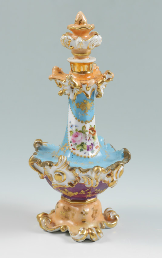 Appraisal: JACOB PETIT HAND PAINTED PORCELAIN PERFUME BOTTLE th century hand