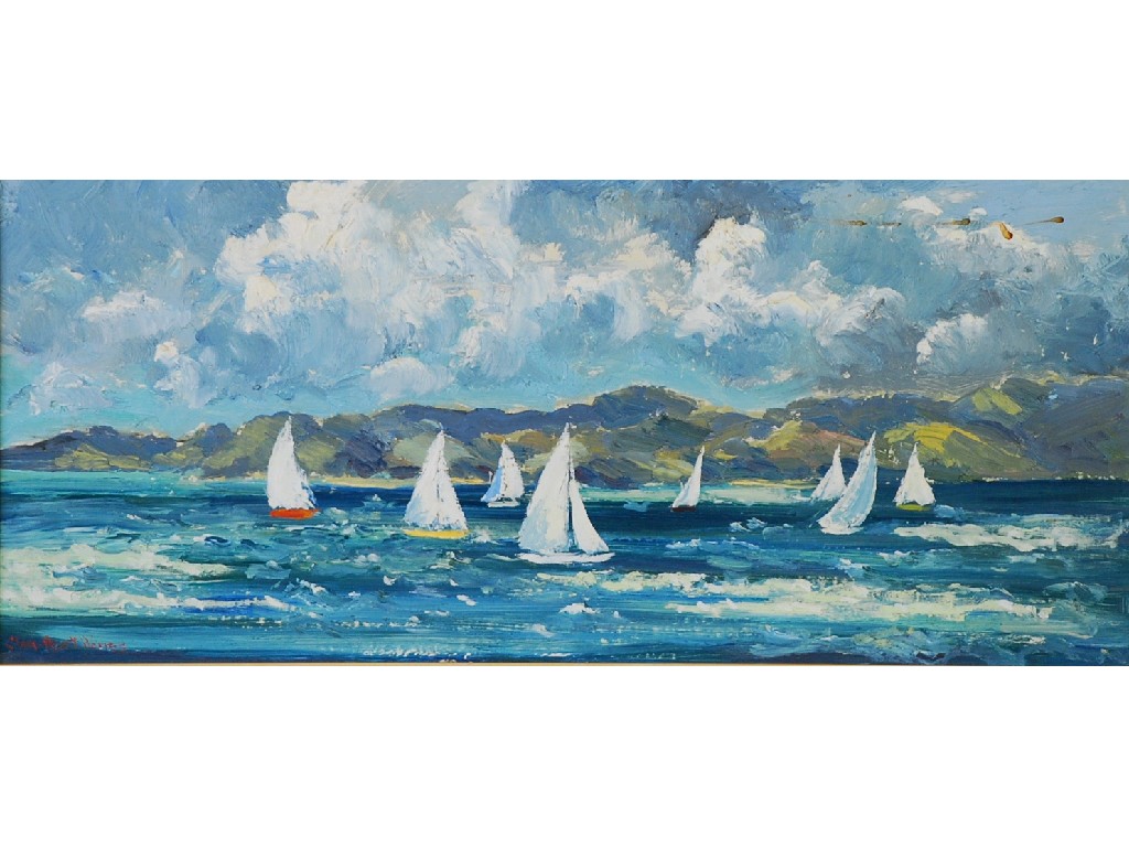 Appraisal: CHARLES WYATT WARREN CAERNARVON OIL PAINTING ON BOARD 'Sailing off