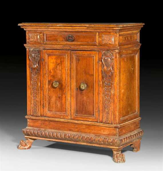 Appraisal: SMALL SIDEBOARD AUX PATTES DE LION Renaissance and later Florence