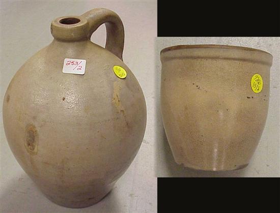 Appraisal: Charleston one gallon ovoid jug along with a small unmarked