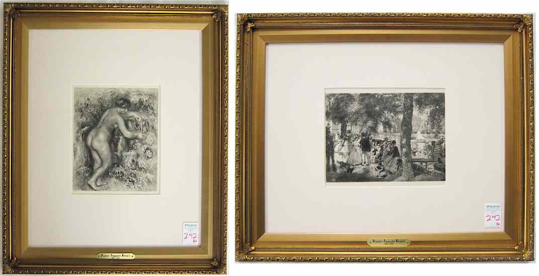 Appraisal: AFTER PIERRE AUGUSTE RENOIR TWO HELIOGRAVURES ON PAPER French -