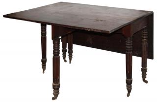 Appraisal: Sheraton Mahogany Deep Leaf Table Sheraton Mahogany Deep Leaf Table