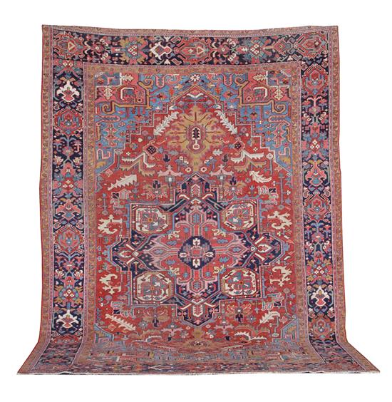 Appraisal: Persian Heriz carpet circa ' x ' Good even overall