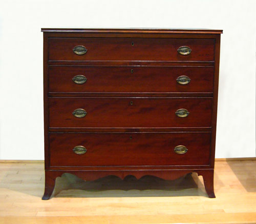 Appraisal: Pennsylvania Federal cherry chest of drawers ca with four drawers