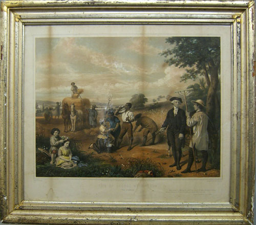 Appraisal: After Stearns print titled The Life of George Washington The