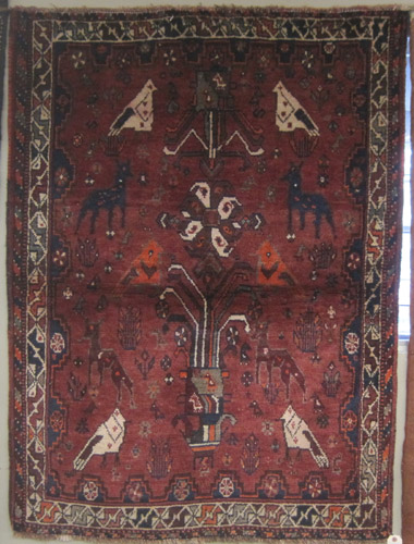 Appraisal: PERSIAN QASHQAI TRIBAL AREA RUG Shiraz region Fars Province southern