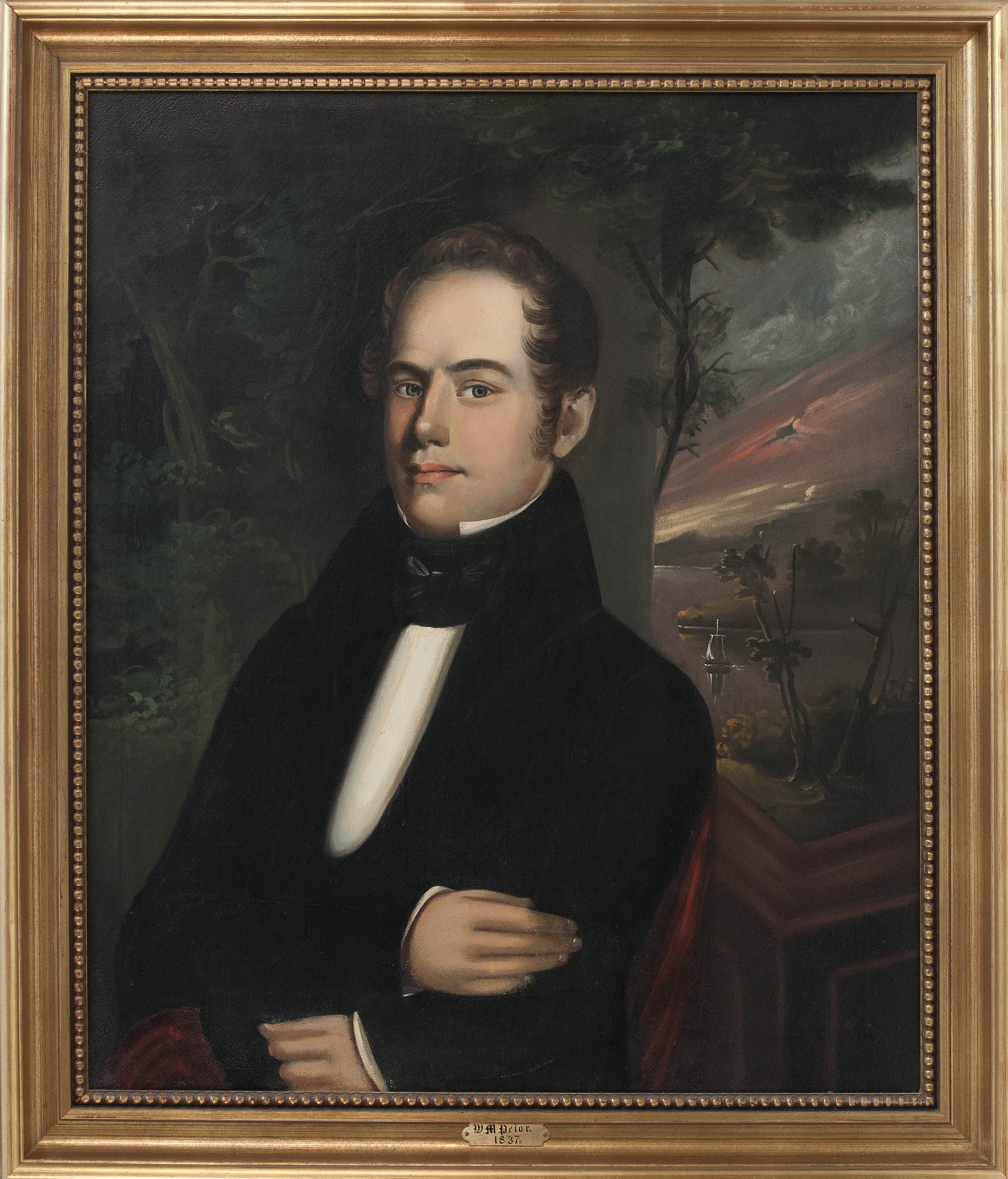 Appraisal: ATTRIBUTED TO WILLIAM MATTHEW PRIORMaine Massachusetts - Academic portrait of