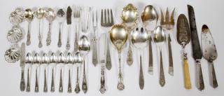 Appraisal: STERLING SILVER FLATWARE PIECES STERLING SILVER FLATWARE PIECES A group