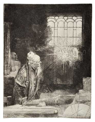 Appraisal: REMBRANDT VAN RIJN Faust Etching and drypoint circa x mm