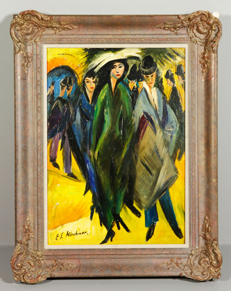 Appraisal: - In the Style of Kirchner Untitled O M In