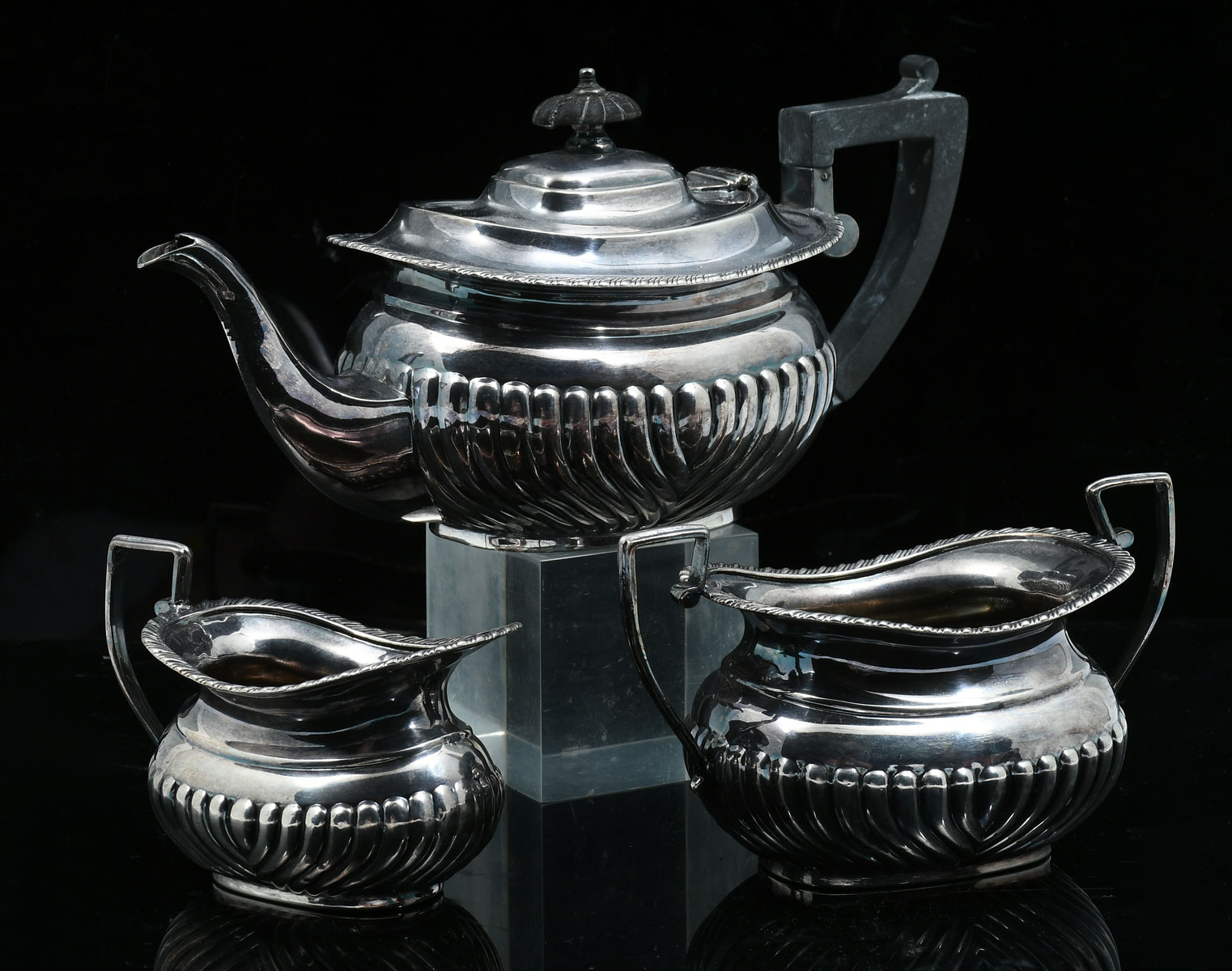 Appraisal: PC ENGLISH STERLING SILVER TEA SET Approx Troy ounces total