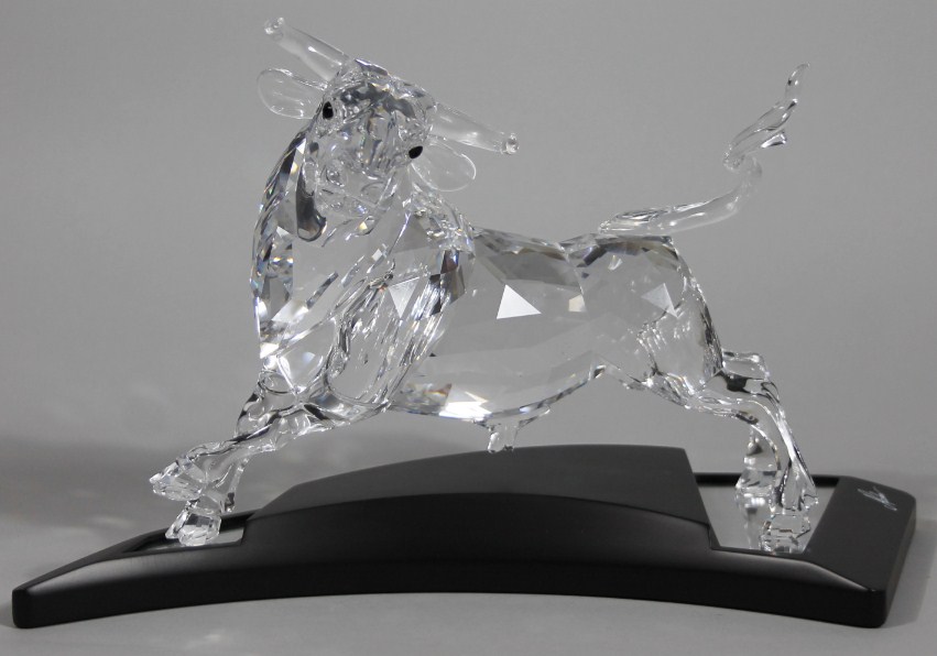 Appraisal: A Swarovski limited edition bull circa cm wide boxed with