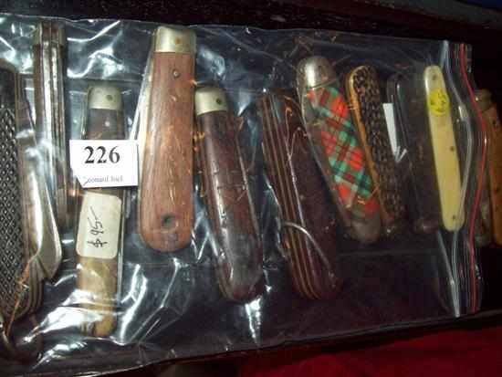 Appraisal: AN INTERESTING COLLECTION OF TWELVE COLLECTABLE POCKET KNIVES -IVORY AND