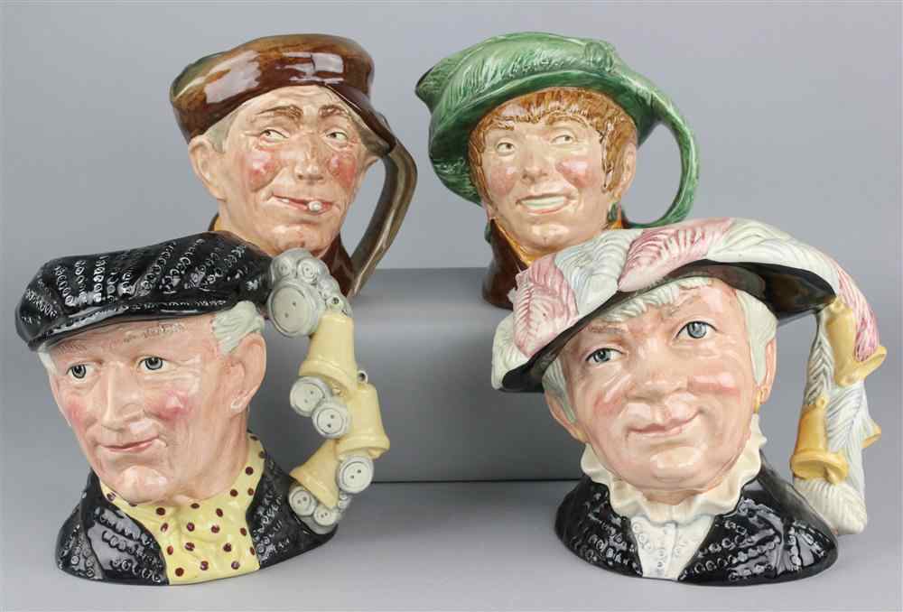 Appraisal: ROYAL DOULTON 'PEARLY KING AND QUEEN' JUGS D and D