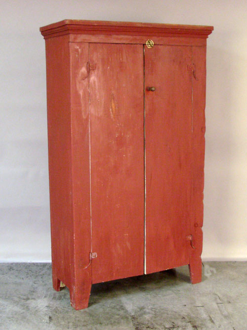 Appraisal: Painted jelly cupboard th c h x l