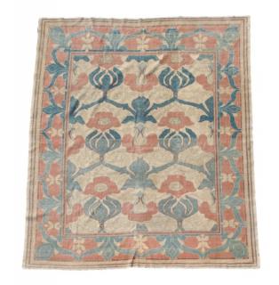 Appraisal: Hand Woven Pastel Tone Area Rug ' x ' Wool