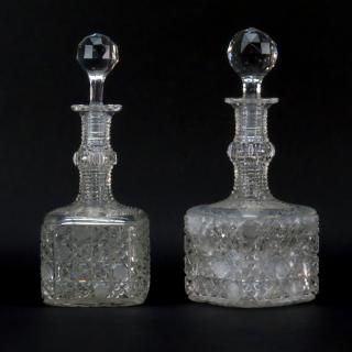 Appraisal: Pair Of Antique Cut Glass Decanters Pair Of Antique Cut