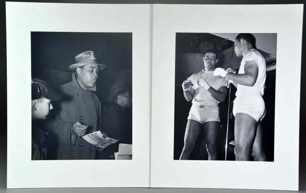 Appraisal: Pair B W Photographs of Boxer Joe LewisDepicting Joe Lewis