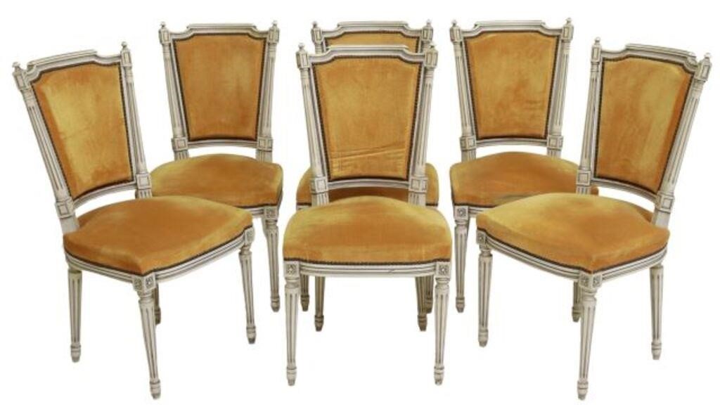 Appraisal: lot of French Louis XVI style side chairs th c