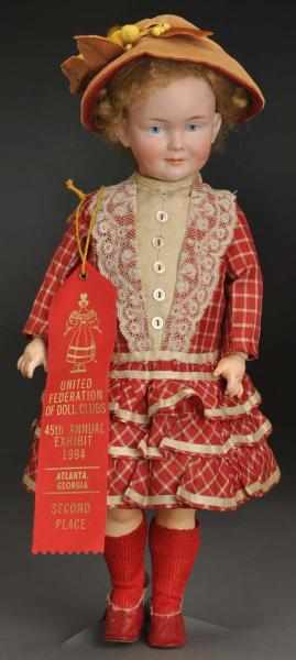 Appraisal: Lovely Kley Hahn Character Doll German bisque socket head incised