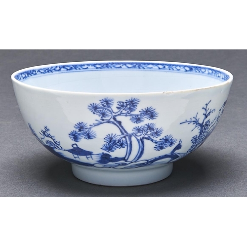 Appraisal: Nanking Cargo A Chinese blue and white bowl c painted