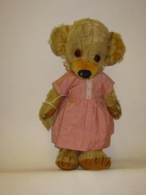 Appraisal: A Merrythought Cheeky teddy bear covered in pale gold plush