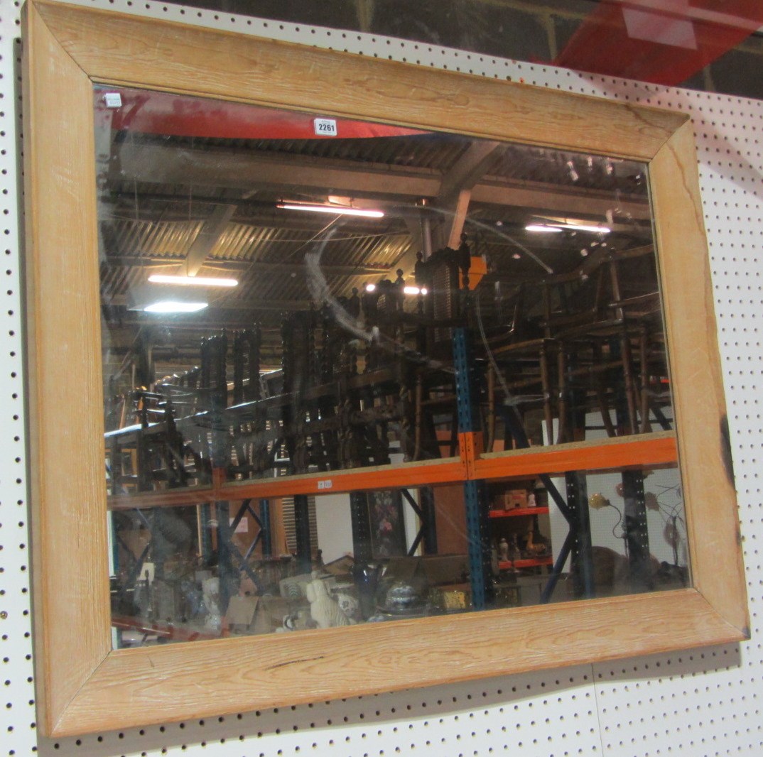 Appraisal: A large pine wall mirror