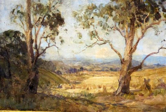 Appraisal: Victor th th century Australian Corn stooks and gum trees