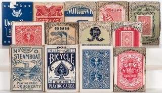 Appraisal: Group of Vintage Playing Card Decks Including Dougherty No Steamboat