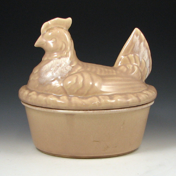 Appraisal: Hull Sand Qt Chicken Covered Casserole House Garden chicken covered