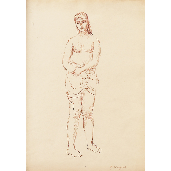 Appraisal: Bernard Karfiol American - Standing Nude c pen on paper