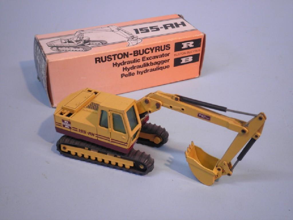 Appraisal: A die-cast Ruston-Bucyrus hydraulic excavator boxed